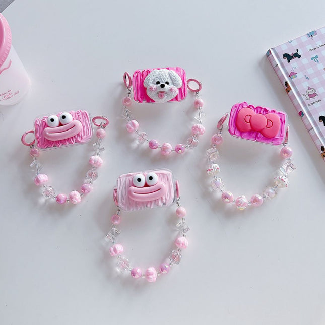 Kawaii Flip Mirror Universal Stand with Crystal Bracelet
