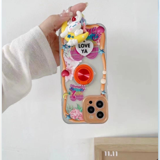 Cartoon 360 Rotation Stand Case with Charm