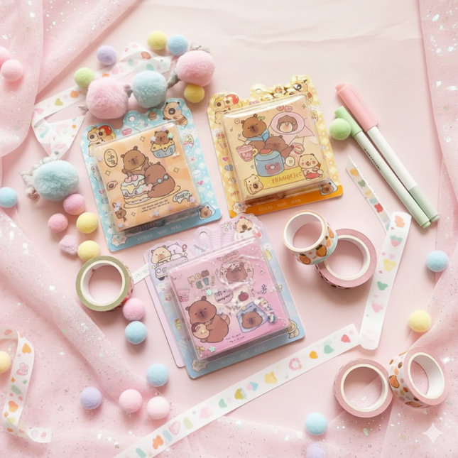 Teddy Floating Sticker Notebook