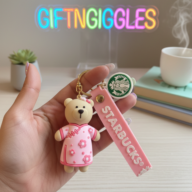 Starbucks Teddy Keychain / Bag Charm