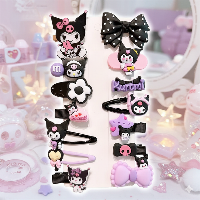 Kuromi Hair Clip Set