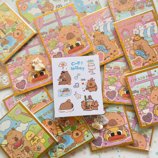 Capybara Sticker Book With Stickers