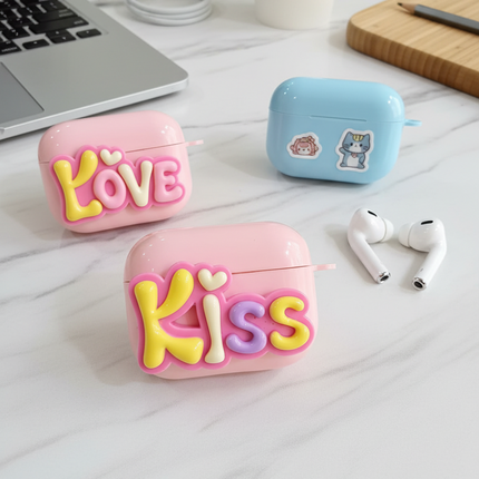 Love Embossed Pattern Case for Airpod Pro 2