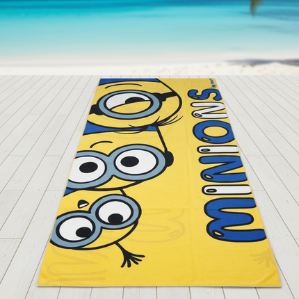 Soft & Absorbent Minion Faces Beach Towel