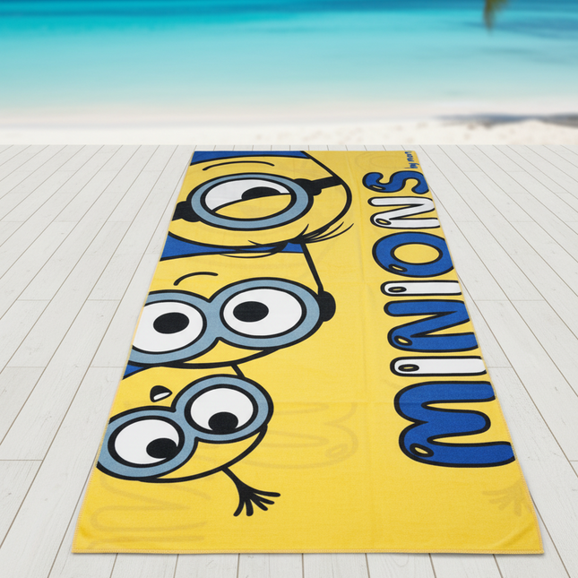 Soft & Absorbent Minion Faces Beach Towel