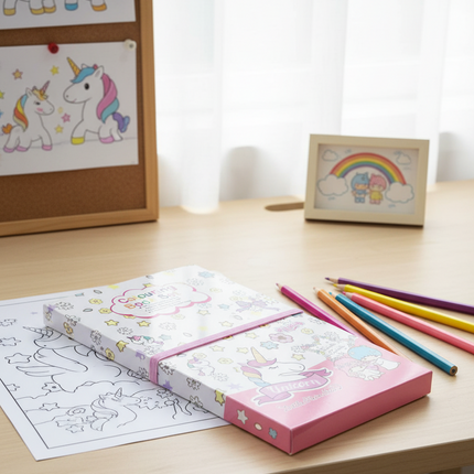 Unicorn Colouring cum Scratch Book