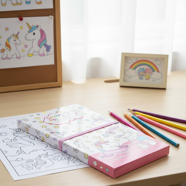 Unicorn Colouring cum Scratch Book
