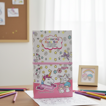 Unicorn Colouring cum Scratch Book
