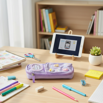 Cute Happy Time Stationary Pouch