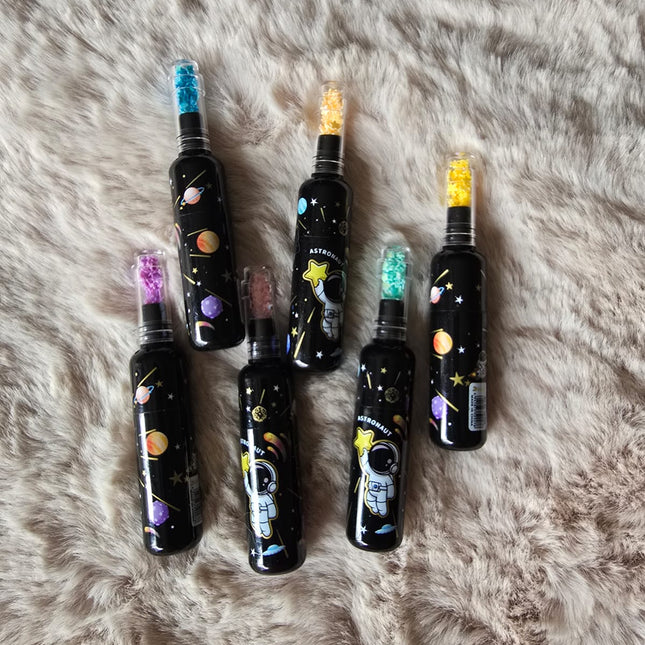 Astronaut Galaxy Glitter Pens – Set of 6 Colorful Gel Pens with Space Design