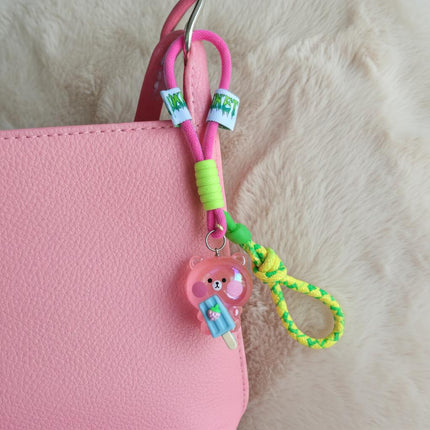 Acrylic Teddy Bag Charm