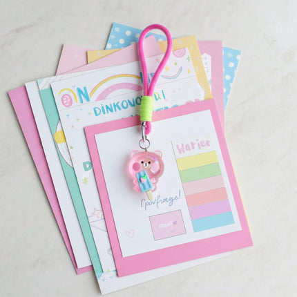 Acrylic Teddy Bag Charm