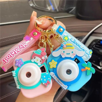 Kawaii Camera Keychain with Projector