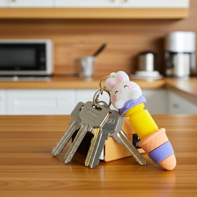 Kawaii Expendable Bunny Tube Keychain