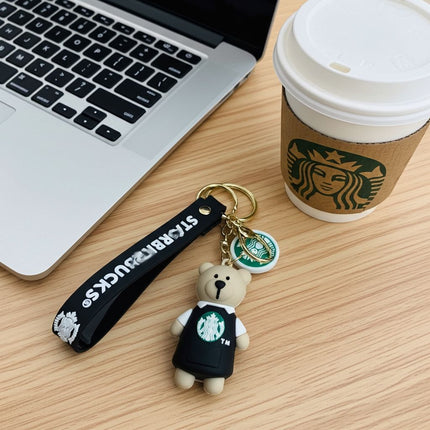Starbucks Teddy Keychain