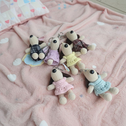 Plush Dog Bag Charm / Keychain