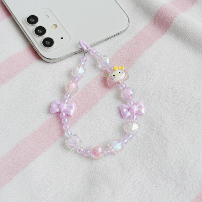 Hello Kitty Beaded Bow Mobile Charm | Cute Sanrio Kawaii Jewelry