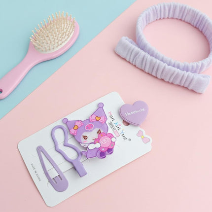 Kuromi Purple Hair Clip Set | Cute Kawaii Sanrio Hair Accessories