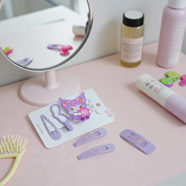 Kuromi Hair Clip Set – Cute Purple Cartoon Hair Accessories for Girls & Women