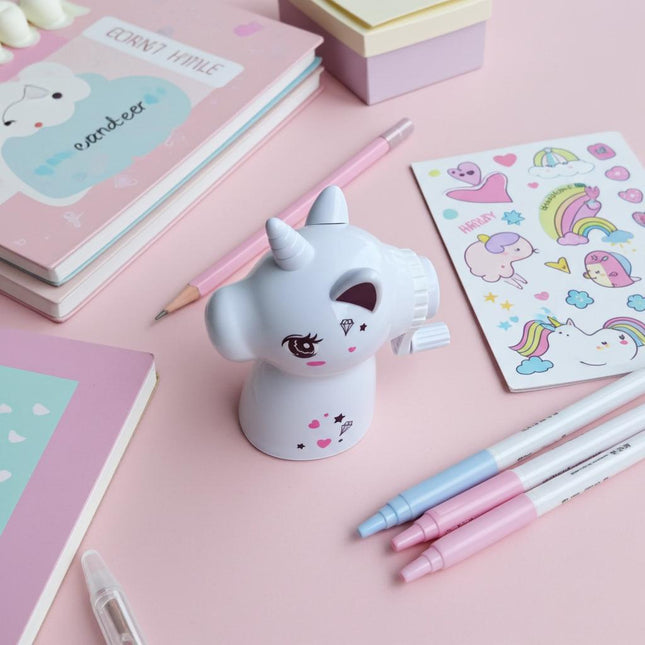Kawaii Unicorn Sharpener – Cute Manual Pencil Sharpener for Students & Kids