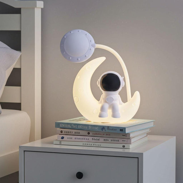 Astronaut Moon Lamp – Cute Night Light for Bedroom, Study & Home Decor