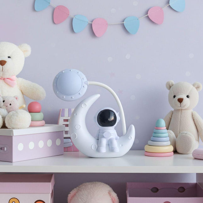 Astronaut Moon Lamp – Cute Night Light for Bedroom, Study & Home Decor
