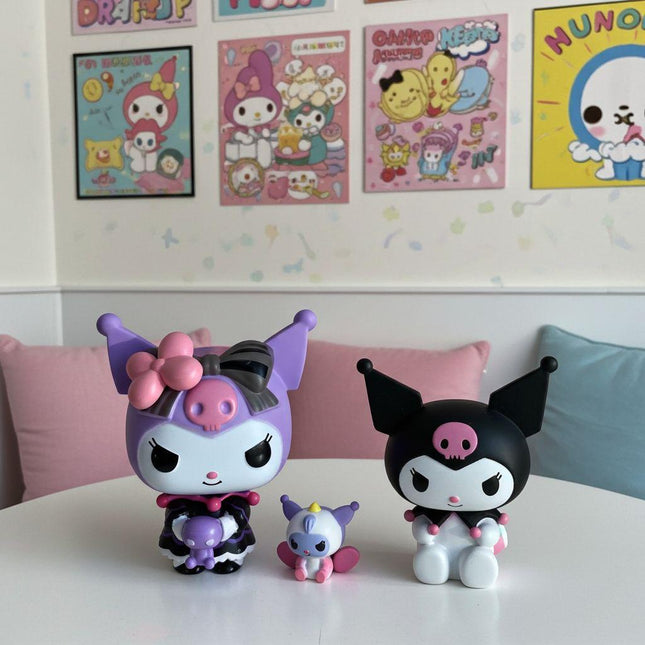 Kuromi Collectible Figures Set – Cute Sanrio Figurines for Desk & Room Decoration