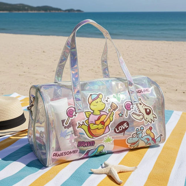 Holographic Cartoon Duffle Bag