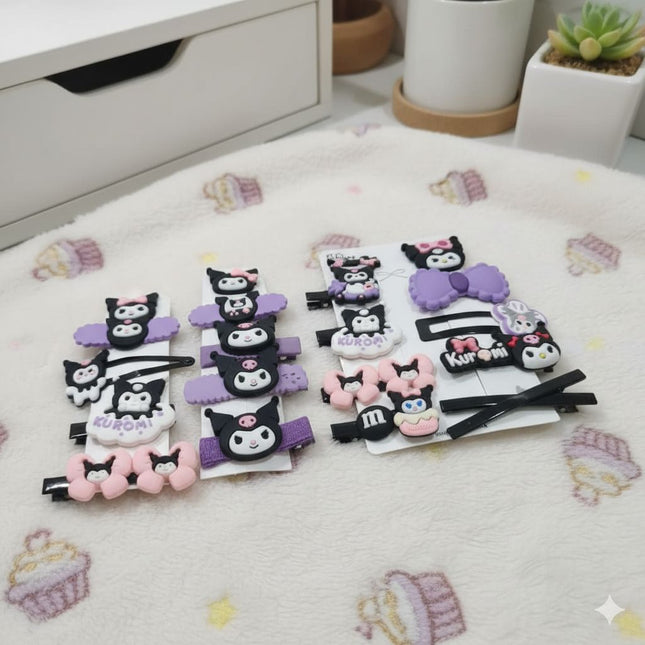 Kuromi Hair Clip Set