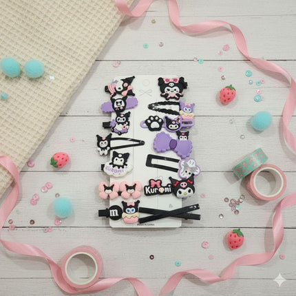 Kuromi Hair Clip Set