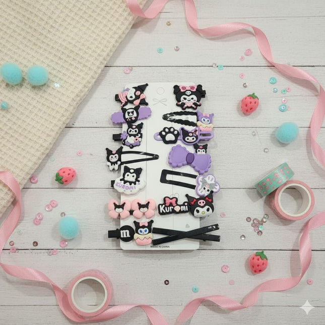 Kuromi Hair Clip Set