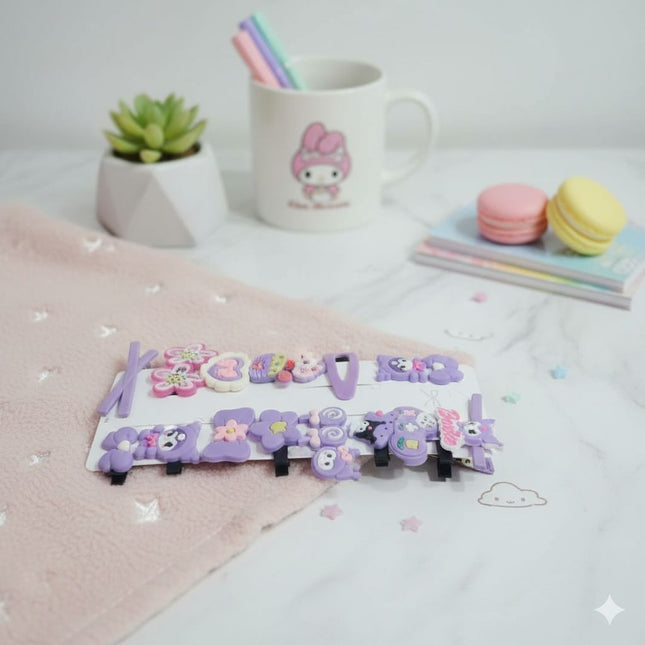 Kuromi Hair Clip Set