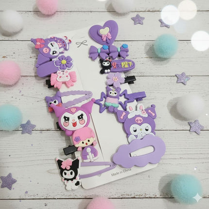 Kuromi Hair Clips Set