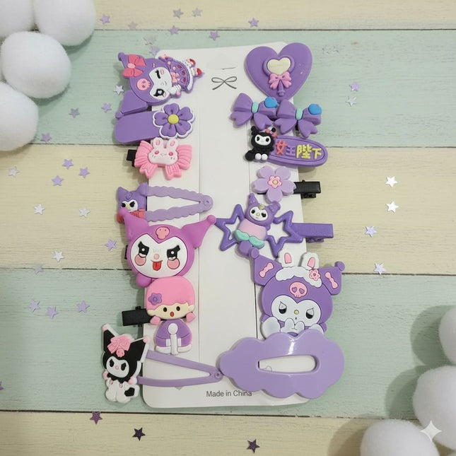 Kuromi Hair Clips Set