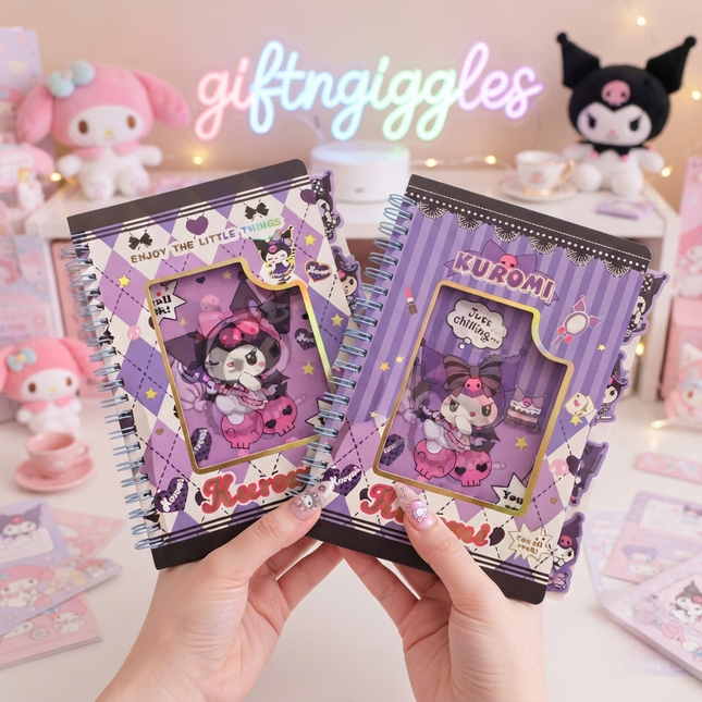 Enchanting Kuromi 3D Aesthetic Diary – Perfect Kawaii Stationery 💜📓✨