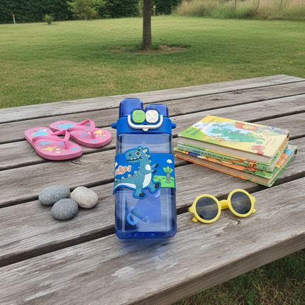Dual Sipper Dino Water Bottle