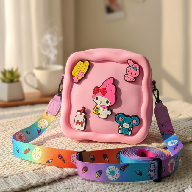 Silicone Charm Sling Bag