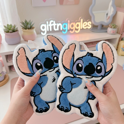 💙 Stitch & Angel Cute  Hand Towels Pink & Blue 🌸