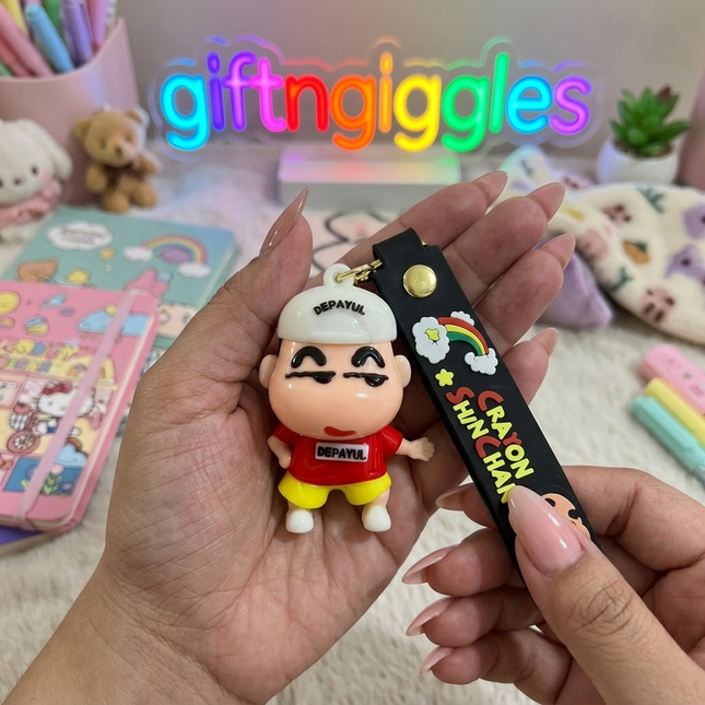 🌈 Crayon Shinchan Acrylic Keychain – Cute Anime Keyring 🎒✨