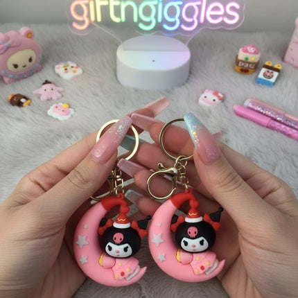 Kuromi Moon Keychain/Bag Charm