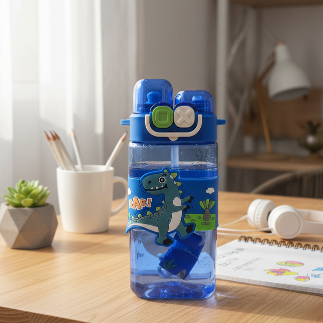 Dual Sipper Dino Water Bottle