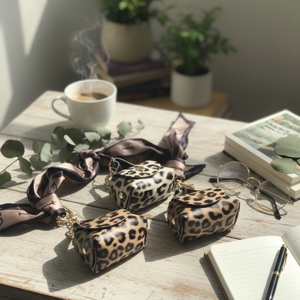 Mini Leopard Print Coin Purse / Bag Charm