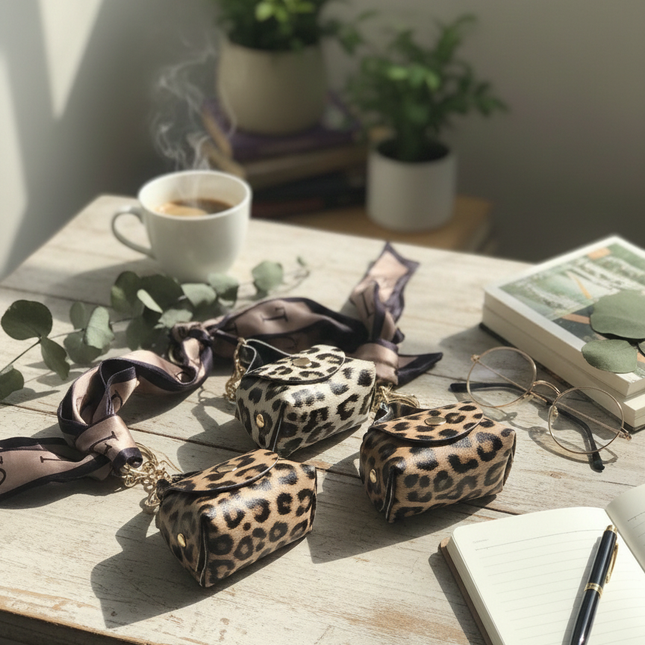Mini Leopard Print Coin Purse / Bag Charm