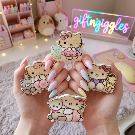 Sweet Hello Kitty Decorative Claw Clips for Girls