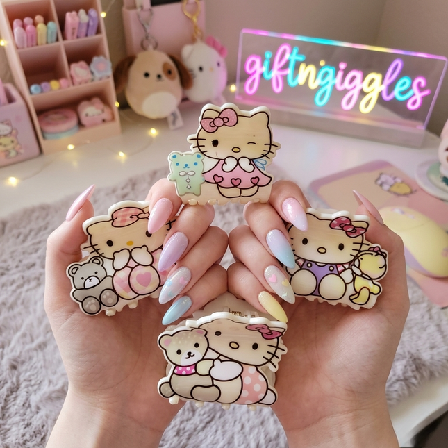 Sweet Hello Kitty Decorative Claw Clips for Girls