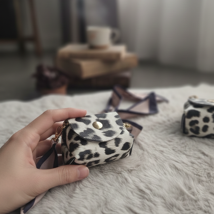 Mini Leopard Print Coin Purse / Bag Charm