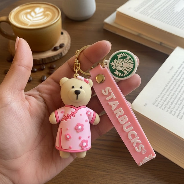 Starbucks Teddy Keychain / Bag Charm