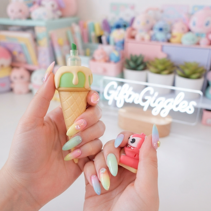 Stitch & Angel Ice Cream Cone Highlighter – Kawaii Stationery Collectible
