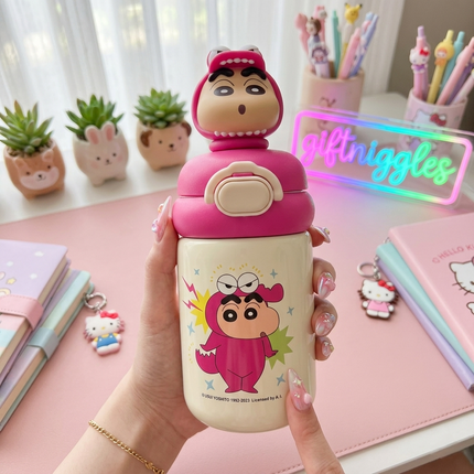Kawaii Shinchan Character Insulated Water Bottle