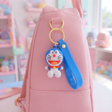 ✨ Doraemon Kawaii Charm Keychain - Perfect Backpack Accessory! 🤖💙
